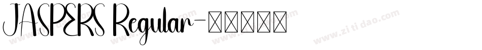 JASPERS Regular字体转换